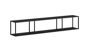 LIUM MIX-3x1 Hängeregalsystem | 200x37x27 cm | esche schwarz/schwarz