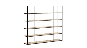 LIUM MIX-3x5-1 Regalsystem | 200x174x36 cm | eiche/schwarz