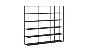 LIUM MIX-3x5-1 Regalsystem | 200x174x36 cm (LxHxT) | esche schwarz/schwarz