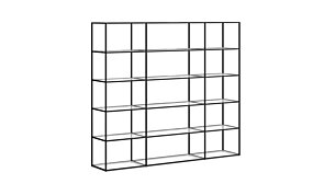 LIUM MIX-3x5-1 Regalsystem | 200x174x36 cm (LxHxT) | klar/schwarz