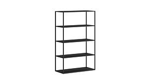 LIUM XL-1x4 Regalsystem | 89x140x36 cm | esche schwarz/schwarz