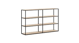 LIUM XL-2x3 Regalsystem | 177x105x36 cm | eiche/schwarz