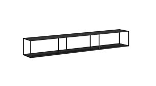 LIUM XL-3x1 Regalsystem | 264x37x36 cm | esche schwarz/schwarz