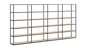 LIUM XL-4x5 Regalsystem | 352x174x36 cm | eiche/schwarz