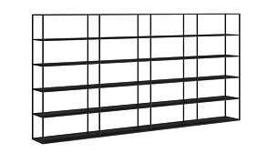 LIUM XL-4x5 Regalsystem | 352x174x36 cm | esche schwarz/schwarz