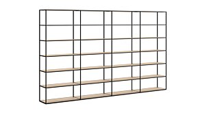 LIUM XL-4x6 Regalsystem | 352x208x36 cm | eiche/schwarz