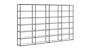 LIUM XL-4x6 Regalsystem | 352x208x36 cm | klar/schwarz