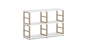 MAXX 2x2 Regalsystem | 117x76x33 cm (LxHxT) | weiß/esche