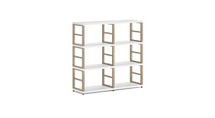 MAXX 2x3 Regalsystem | 117x112x33 cm (LxHxT) | weiß/esche