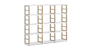 MAXX 3x4 Regalsystem | 174x147x33 cm (LxHxT) | weiß/esche