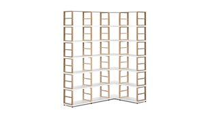 MAXX 4x6 Eckregal | 166/109x218x33 cm (LxHxT) | Dekor esche