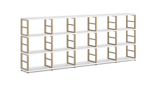 MAXX 5x3 Regalsystem | 288x112x33 cm (LxHxT) | weiß/esche