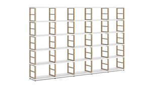 MAXX 5x5 Regalsystem | 288x183x33 cm (LxHxT) | weiß/esche