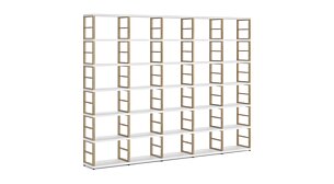 MAXX 5x6 Bücherregal | 288x218x33 cm (LxHxT) | weiß/esche