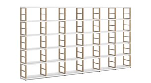MAXX 6x5 Shelving Unit | 345x183x33 cm (LxHxD) | Decor ash