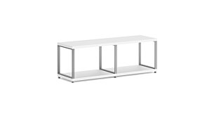 MAXX M-2x1 Regalsystem | 117x40x33 cm (LxHxT) | weiß/stone (grau)