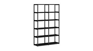 MAXX M-2x5 Bücherregal | 117x183x33 cm (LxHxT) | schwarz