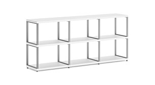 MAXX M-3x2 Regalsystem | 174x76x33 cm (LxHxT) | weiß/stone (grau)