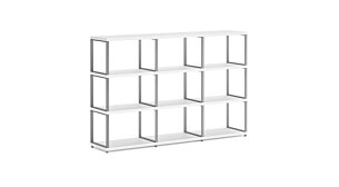 MAXX M-3x3 Regalsystem | 174x112x33 cm (LxHxT) | weiß/stone (grau)