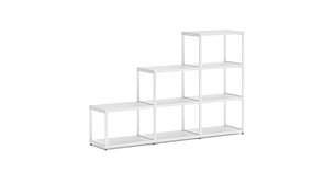 MAXX M-3x3 Treppenregal | 174x112x33 cm (LxHxT) | weiß