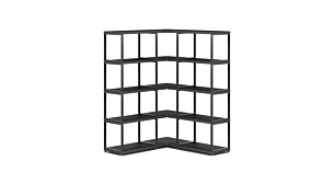 MAXX M-3x4 Eckregal | 109/109x147x33 cm (LxHxT) | Dekor schwarz