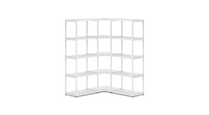 MAXX M-3x4 Eckregal | 109/109x147x33 cm (LxHxT) | Dekor weiß