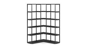 MAXX M-3x5 Eckregal | 109/109x183x33 cm (LxHxT) | schwarz