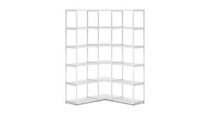 MAXX M-3x5 Eckregal | 109/109x183x33 cm (LxHxT) | weiß