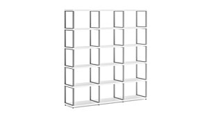 MAXX M-3x5 Regalsystem | 174x183x33 cm (LxHxT) | weiß/stone (grau)