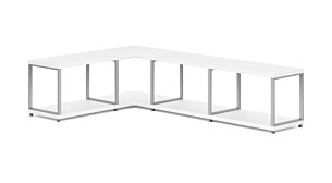 MAXX M-4x1 Eckregal | 166/109x40x33 cm (LxHxT) | weiß/stone (grau)