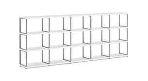 MAXX M-5x3 Regalsystem | 288x112x33 cm (LxHxT) | weiß/stone (grau)