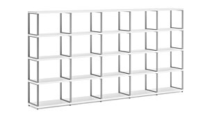 MAXX M-5x4 Regalsystem | 288x147x33 cm (LxHxT) | weiß/stone (grau)