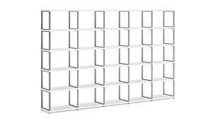 MAXX M-5x5 Regalsystem | 288x183x33 cm (LxHxT) | weiß/stone (grau)