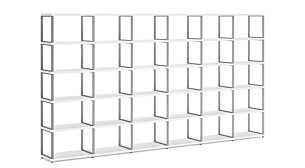 MAXX M-6x5 Regalsystem | 345x183x33 cm (LxHxT) | weiß/stone (grau)