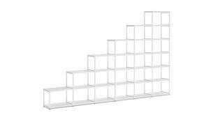 MAXX M-6x6 Treppenregal | 345x218x33 cm (LxHxT) | weiß