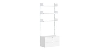 ON-WALL B-104 Shelving System | 81x200x44 cm (LxHxD)