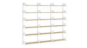 ON-WALL B-301 Regalsystem | 241x200x32 cm | eiche/weiß