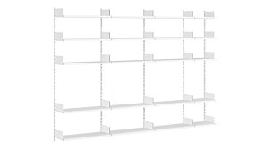 ON-WALL B-350 Shelving System | 287x200x32 cm | Decor white