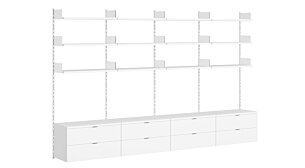 ON-WALL B-404 Regalsystem | 321x200x44 cm | weiß