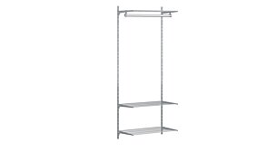 P-SLOT D-100 Wandregalsystem | 85x200x42 cm | grau