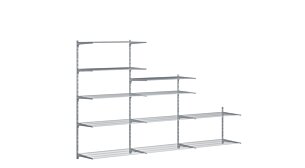 P-SLOT D-304 Regal Dachschräge | 243x150x42 cm | grau