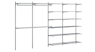 P-SLOT D-403 Wandregalsystem | 323x200x42 cm | grau