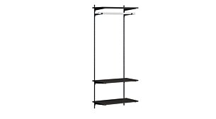 P-SLOT H1-100 Slot Shelving | 85x200x42 cm | black