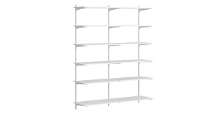 P-SLOT H1-201 Slot Shelving | 160x200x42 cm | white