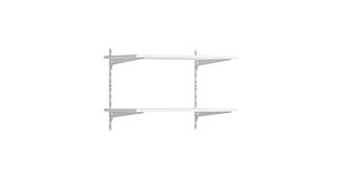 P-SLOT H1-25 Wandregalsystem | 80x50x42 cm (LxHxT) | weiß