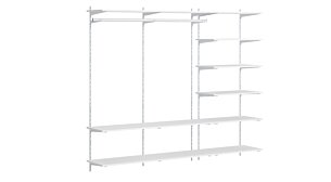 P-SLOT H1-302 Wandregalsystem | 240x200x42 cm | weiß