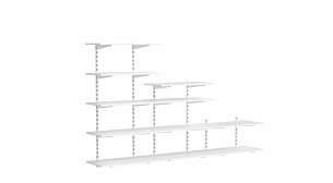 P-SLOT H2-304 Regal Dachschräge | Dekor weiß