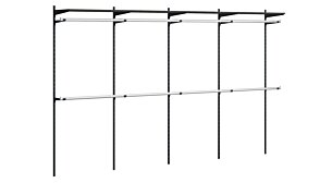 P-SLOT HW-403 Wandregalsystem | 329x200x42 cm | schwarz