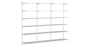 P-SLOT S-301 Slot Shelving | 243x200x42 cm | white