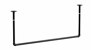 PIPE D-01 Kleiderstange Decke | 127x104x7 cm | schwarz